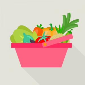cesta compra verduras